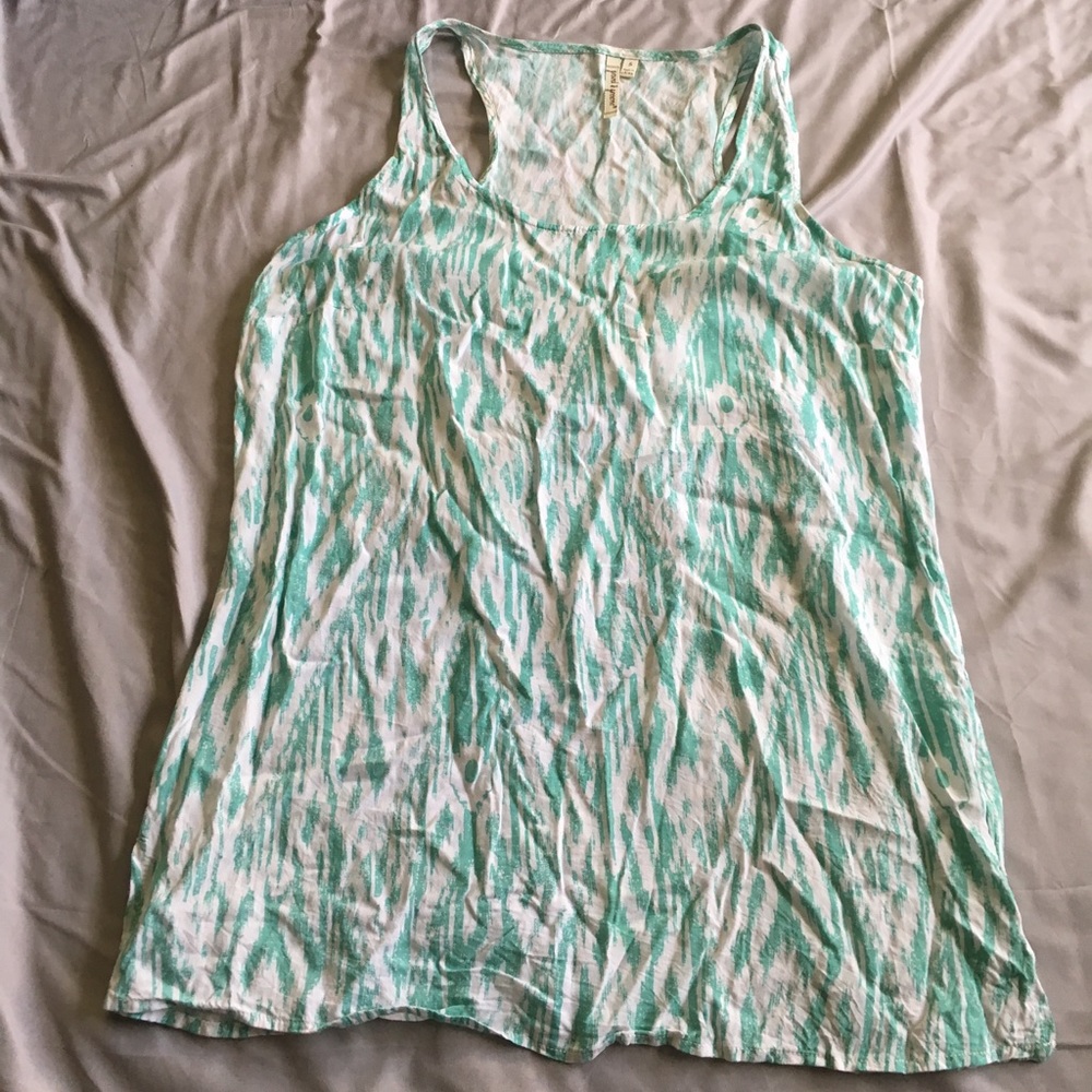 Grand&greene Mint Green/White Tank Top